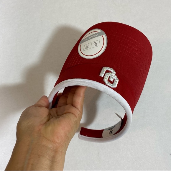 Top World Woman’s Visor Hat Red white Trim visor NWT TENNIS HAT - Picture 5 of 5